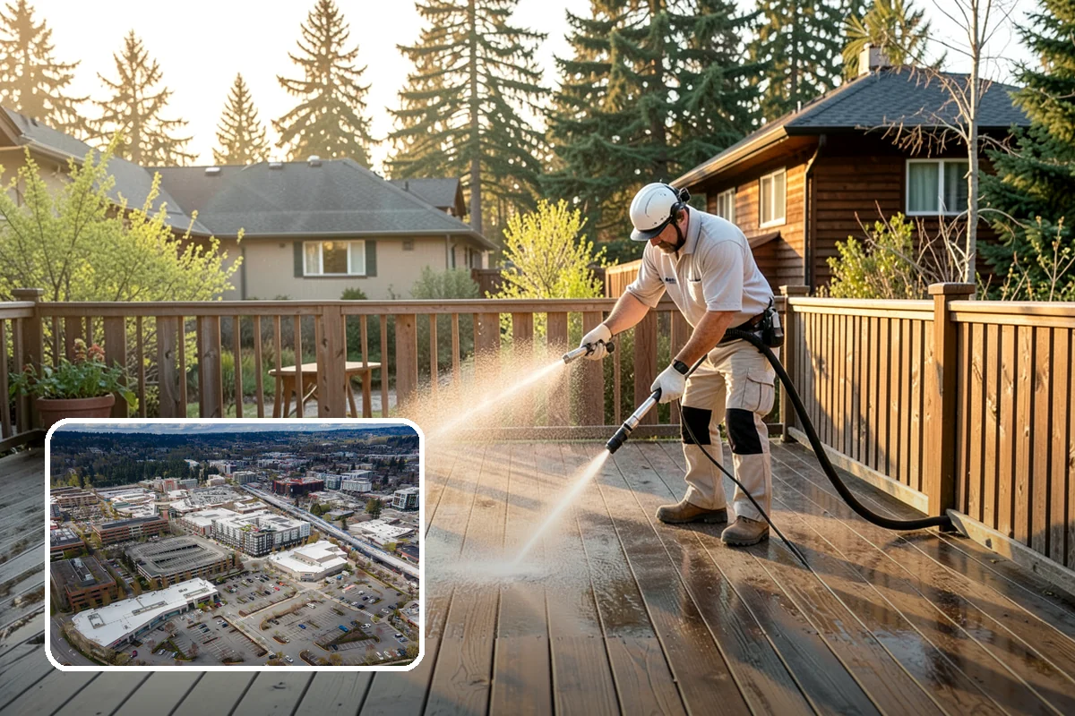 Biannual House Washing in Redmond, King County, WA - Keeps shaded and tree-covered homes free of visible algae