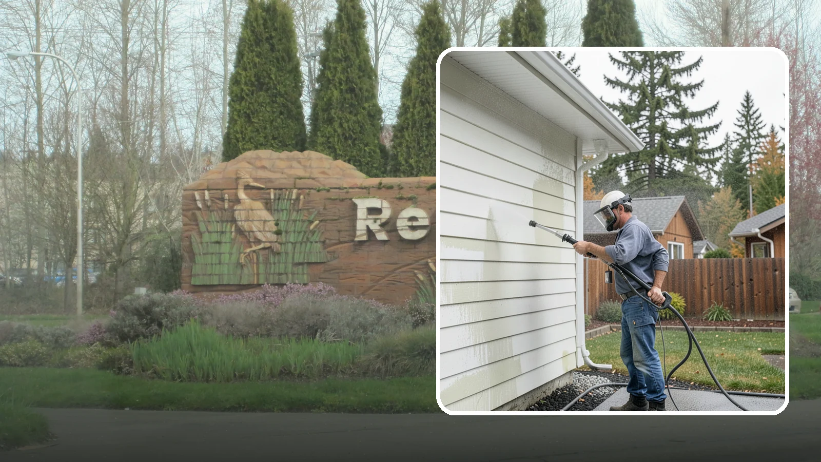 Biannual House Washing in Renton, King County, WA - Biannual house washing cleans your home's exterior twice a year to stay ahead of the algae and film that build fast in a wet...