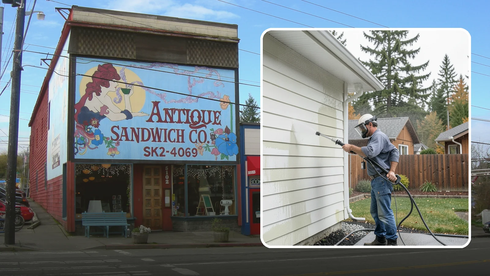 Biannual House Washing in Ruston, Pierce County, WA - Biannual house washing cleans your home's exterior twice a year to stay ahead of the algae and film that build fast in a wet...