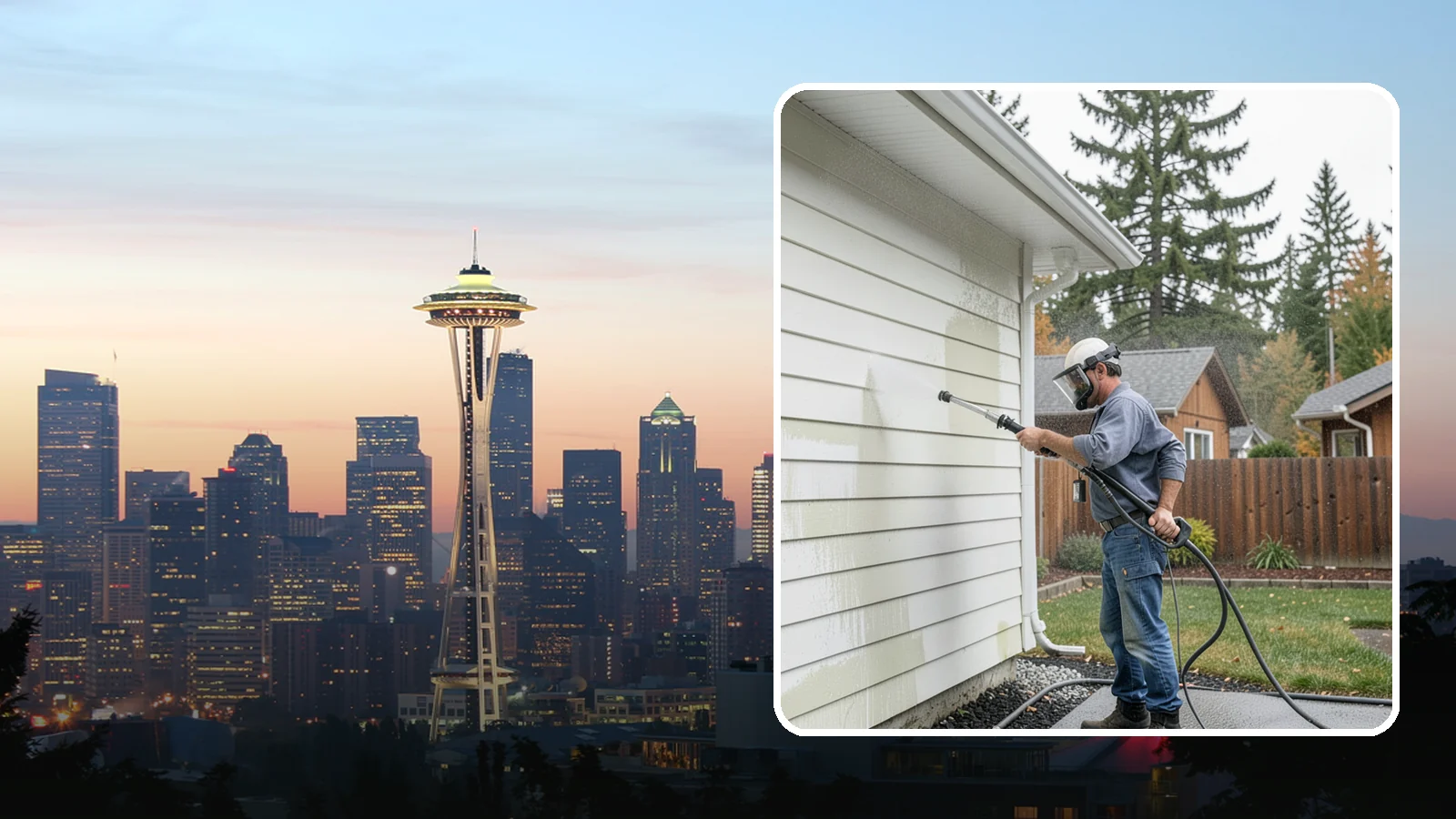 Biannual House Washing in Seattle, King County, WA - Biannual house washing cleans your home's exterior twice a year to stay ahead of the algae and film that build fast in a wet...