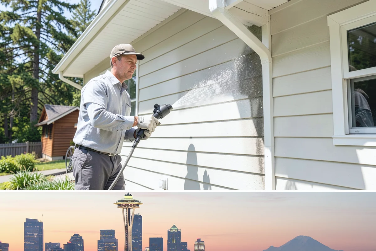 Biannual House Washing in Seattle, King County, WA - Spring and fall pair naturally, catching the exterior after winter growth and again before the next rainy season.