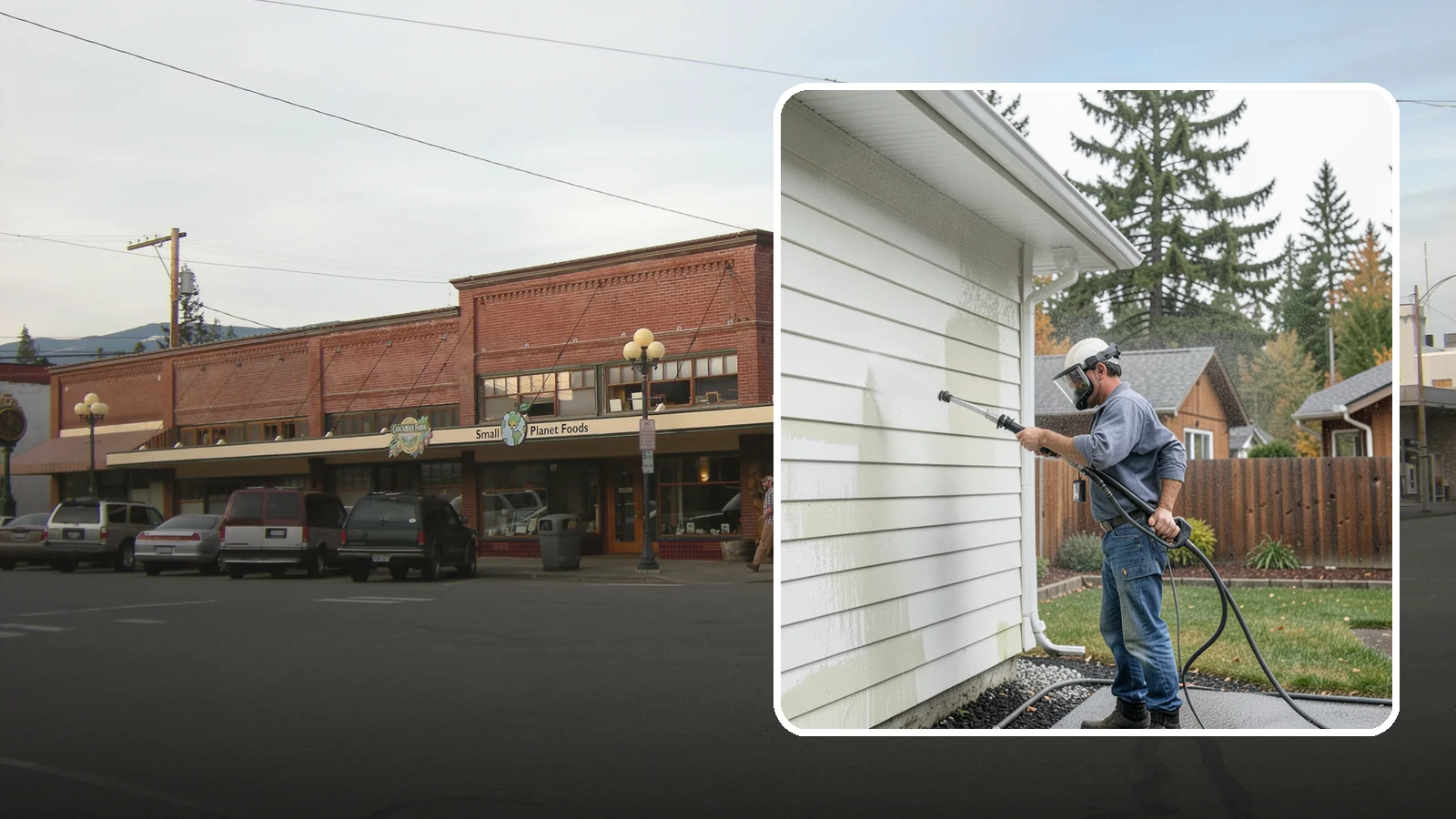 Biannual House Washing in Sedro-Woolley, Skagit County, WA - Biannual house washing cleans your home's exterior twice a year to stay ahead of the algae and film that build fast in a wet...