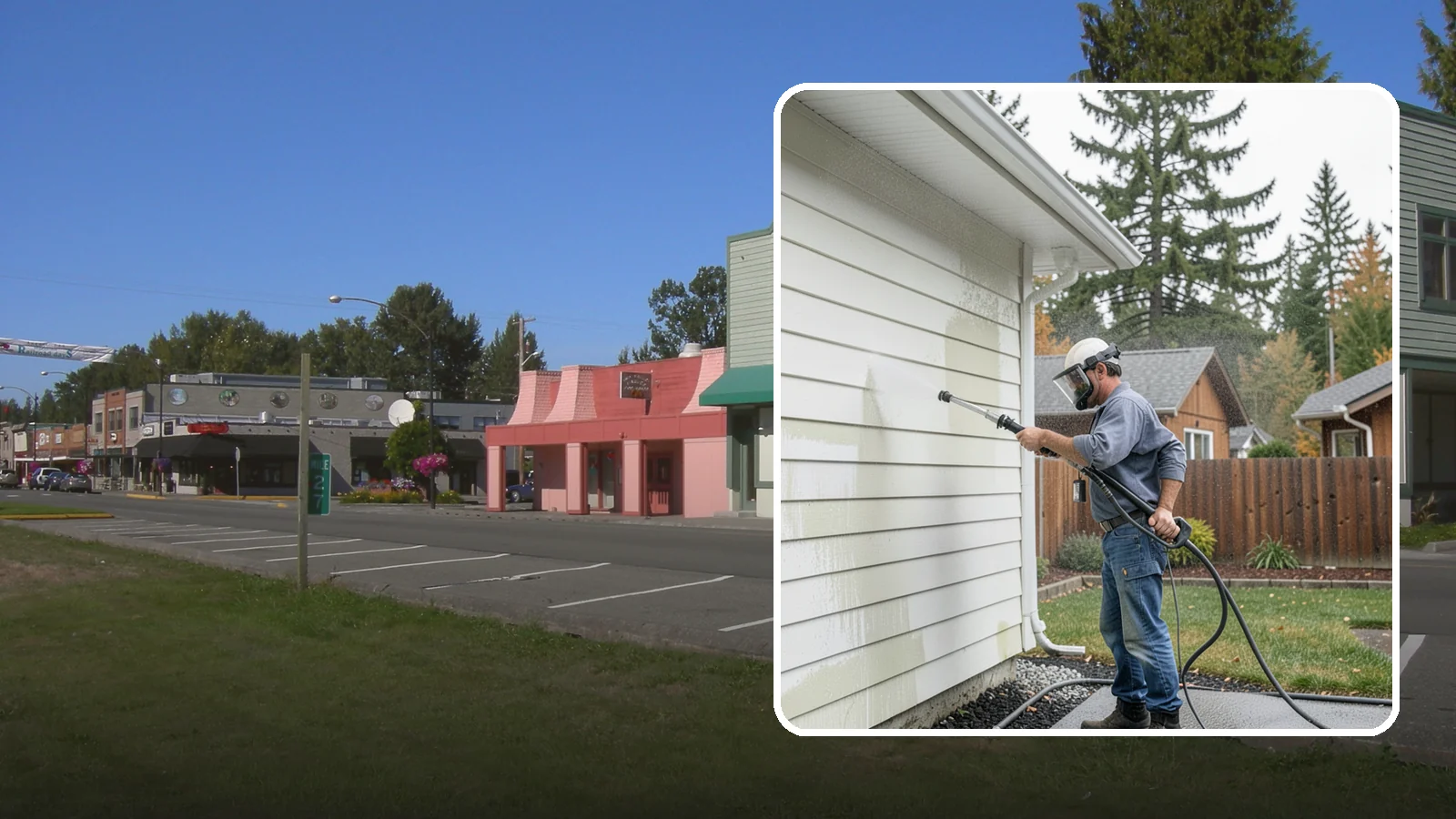 Biannual House Washing in Snoqualmie, King County, WA - Biannual house washing cleans your home's exterior twice a year to stay ahead of the algae and film that build fast in a wet...