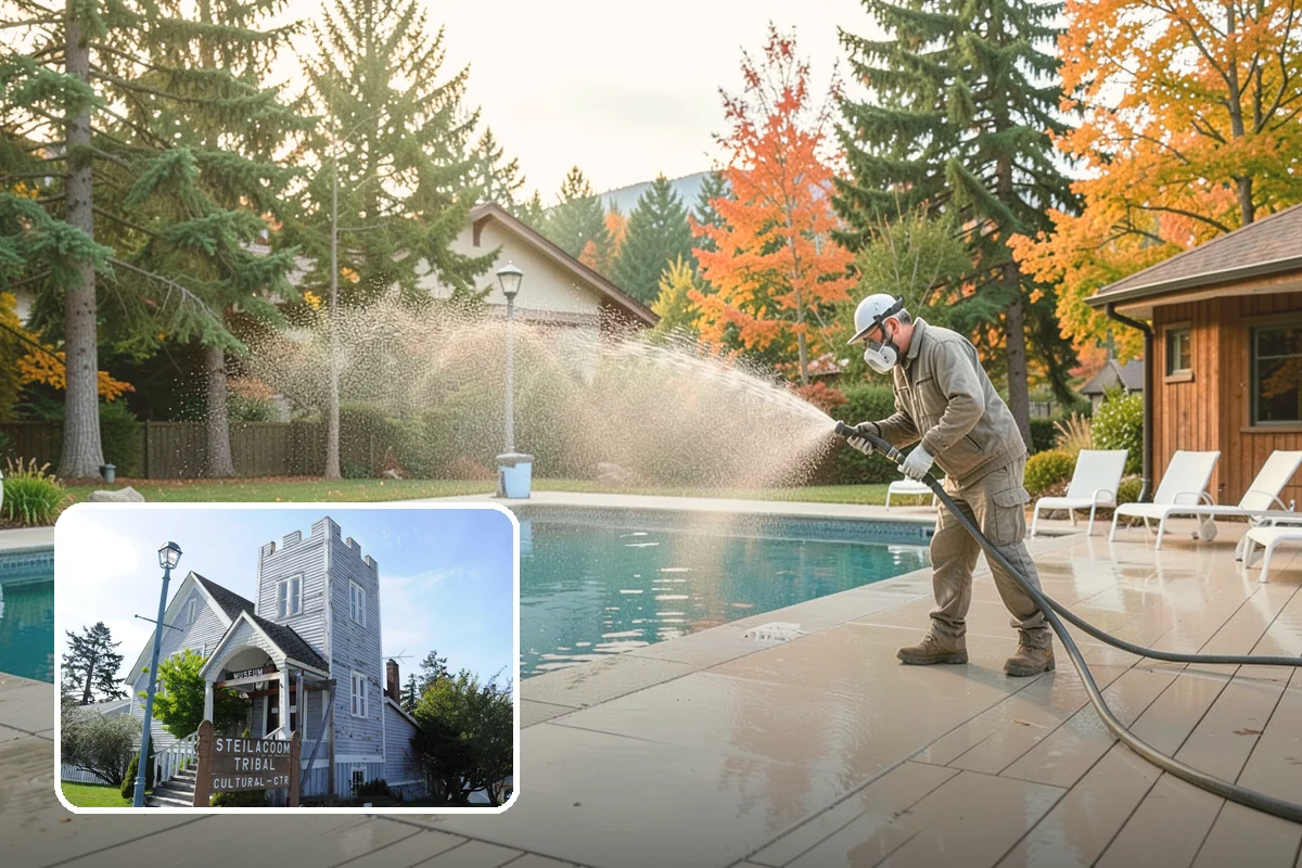 Biannual House Washing in Steilacoom, Pierce County, WA - Keeps shaded and tree-covered homes free of visible algae