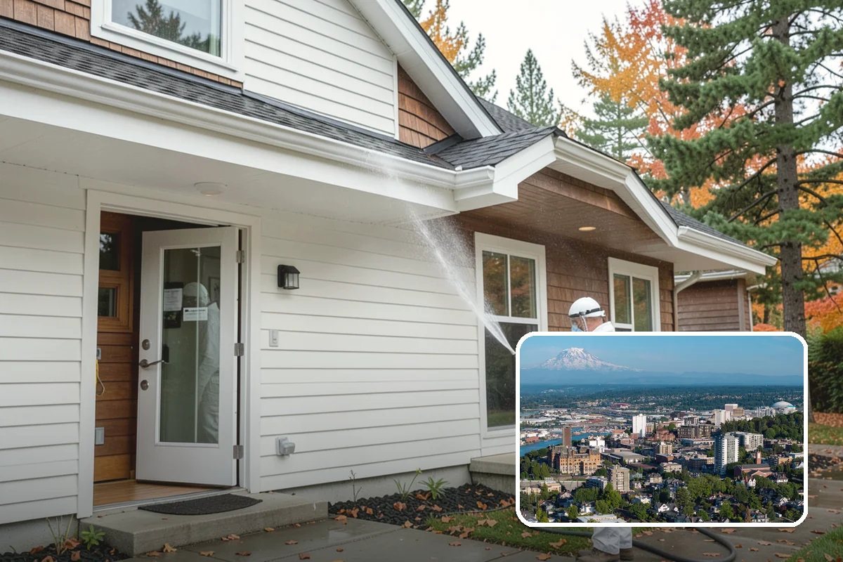 Biannual House Washing in Tacoma, Pierce County, WA - Keeps shaded and tree-covered homes free of visible algae