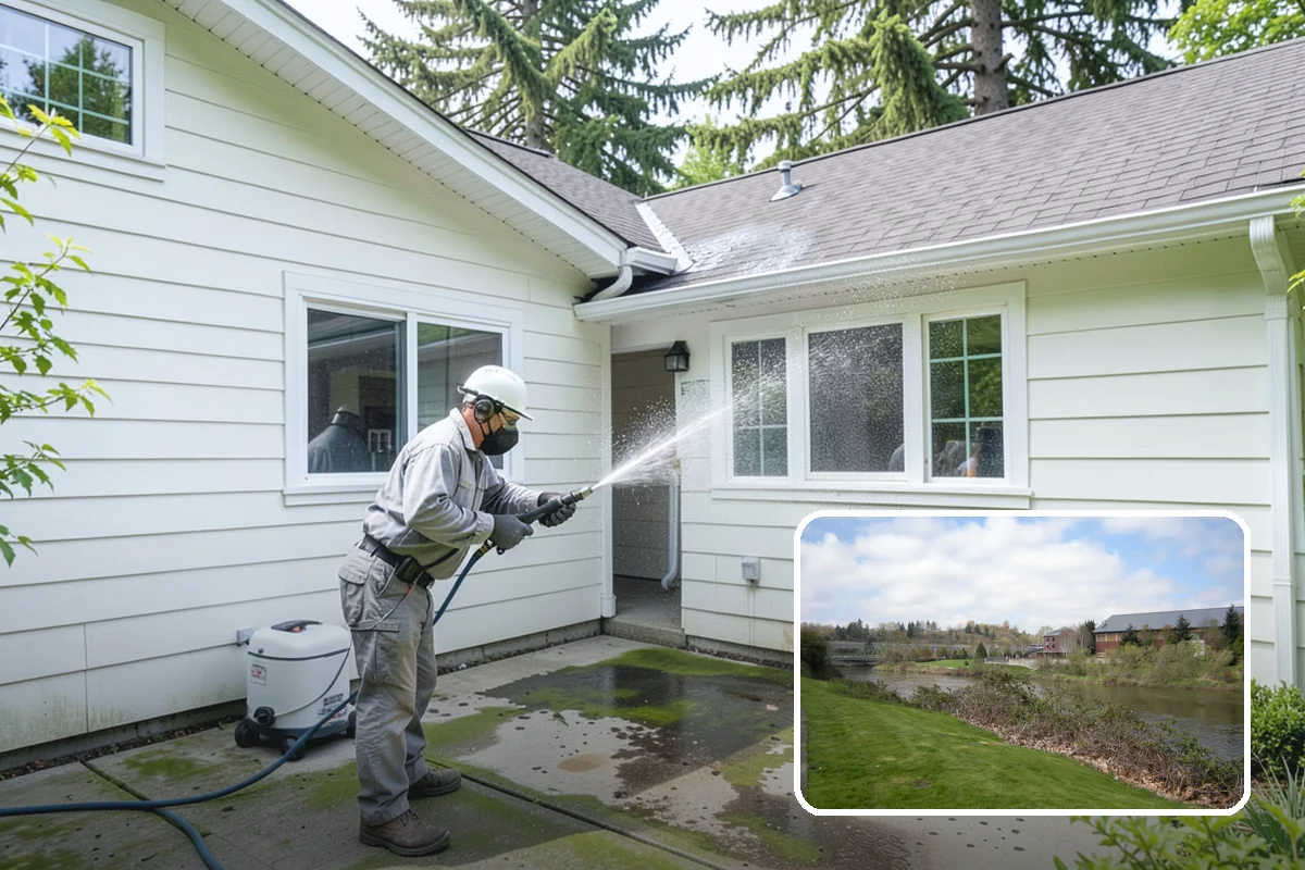 Biannual House Washing in Tukwila, King County, WA - Keeps shaded and tree-covered homes free of visible algae