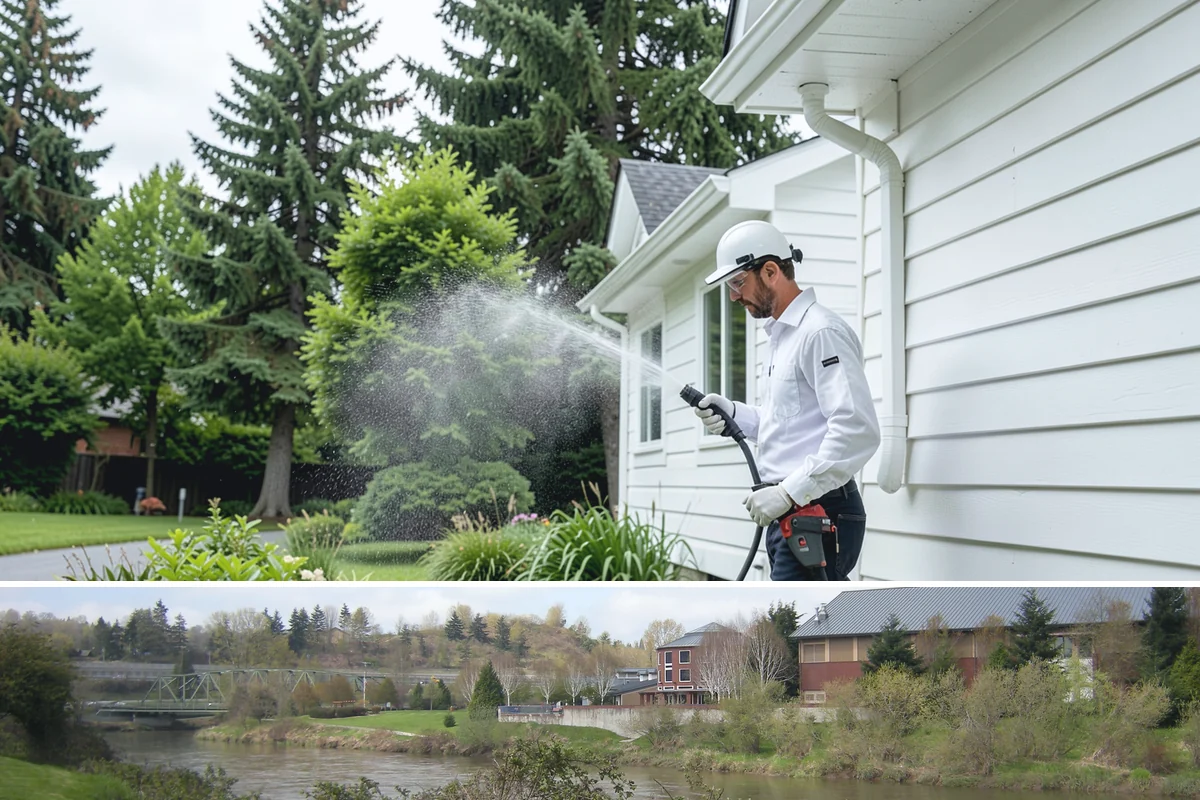 Biannual House Washing in Tukwila, King County, WA - Spring and fall pair naturally, catching the exterior after winter growth and again before the next rainy season.