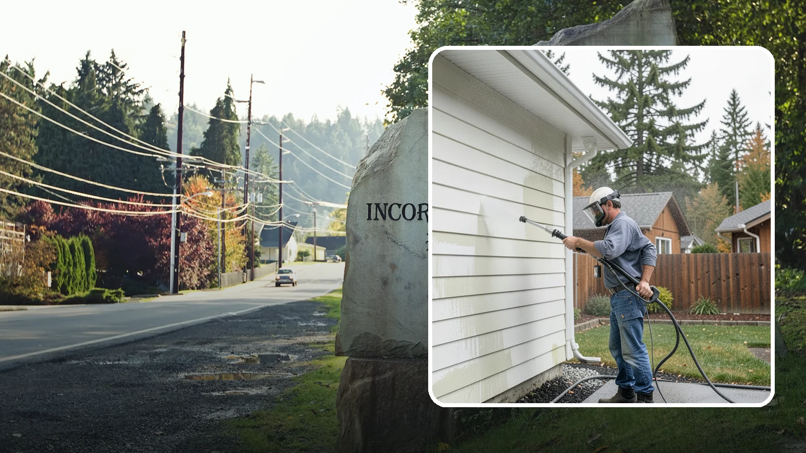 Biannual House Washing in Wilkeson, Pierce County, WA - Biannual house washing cleans your home's exterior twice a year to stay ahead of the algae and film that build fast in a wet...
