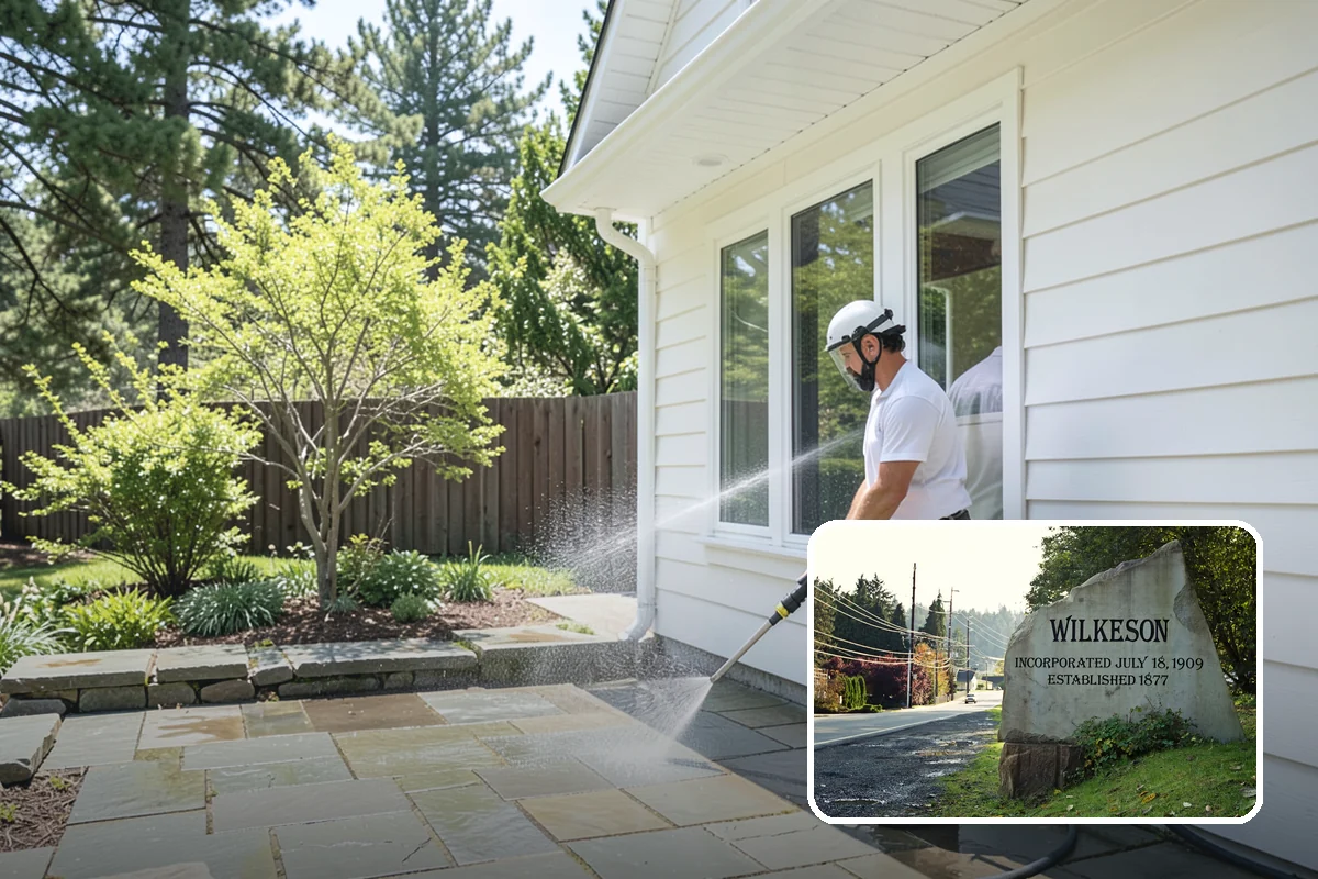 Biannual House Washing in Wilkeson, Pierce County, WA - Keeps shaded and tree-covered homes free of visible algae