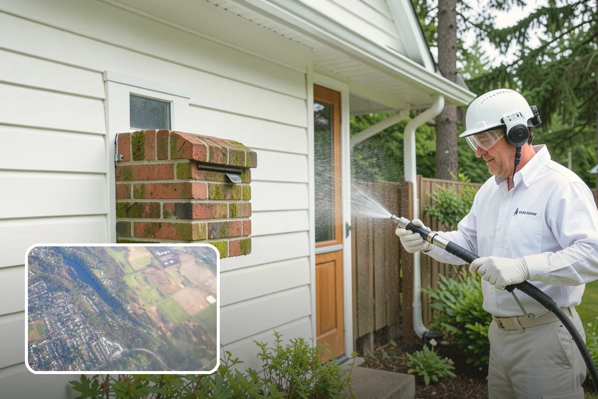 Biocide Application in Algona, King County, WA - Kills algae, mold, and moss spores rather than just rinsing them