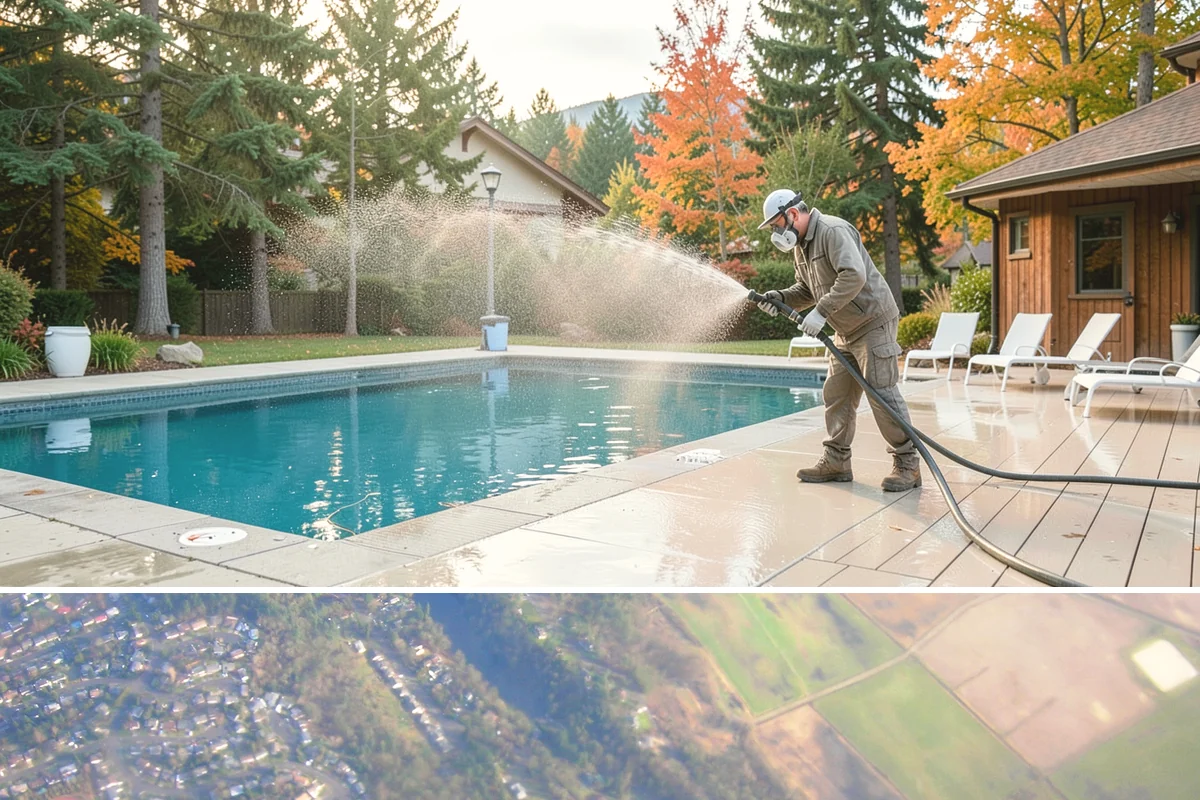Biocide Application in Algona, King County, WA - Most effective applied during the cool, wet seasons when algae and moss are actively growing across Northwest surfaces.