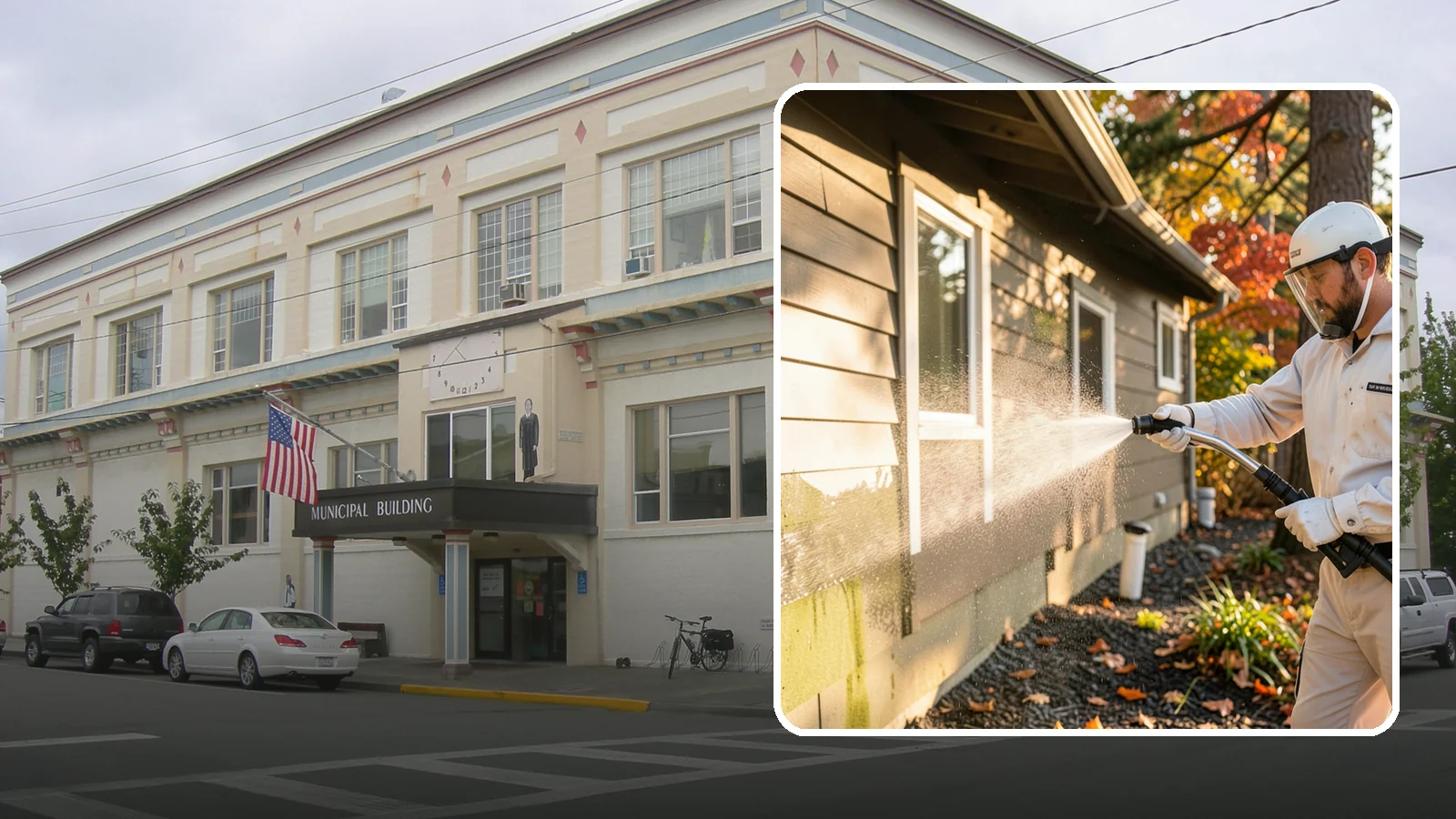 Biocide Application in Anacortes, Skagit County, WA - Biocide application treats surfaces with a solution that kills the algae, mold, and moss spores driving recurring exterior growth.