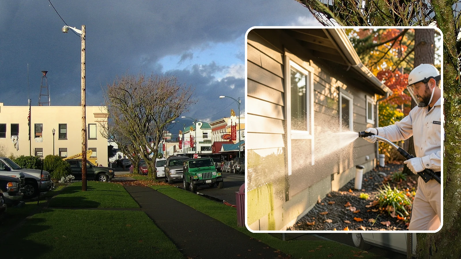 Biocide Application in Arlington, Snohomish County, WA - Biocide application treats surfaces with a solution that kills the algae, mold, and moss spores driving recurring exterior growth.