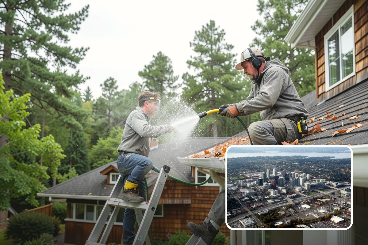 Biocide Application in Bellevue, King County, WA - Kills algae, mold, and moss spores rather than just rinsing them