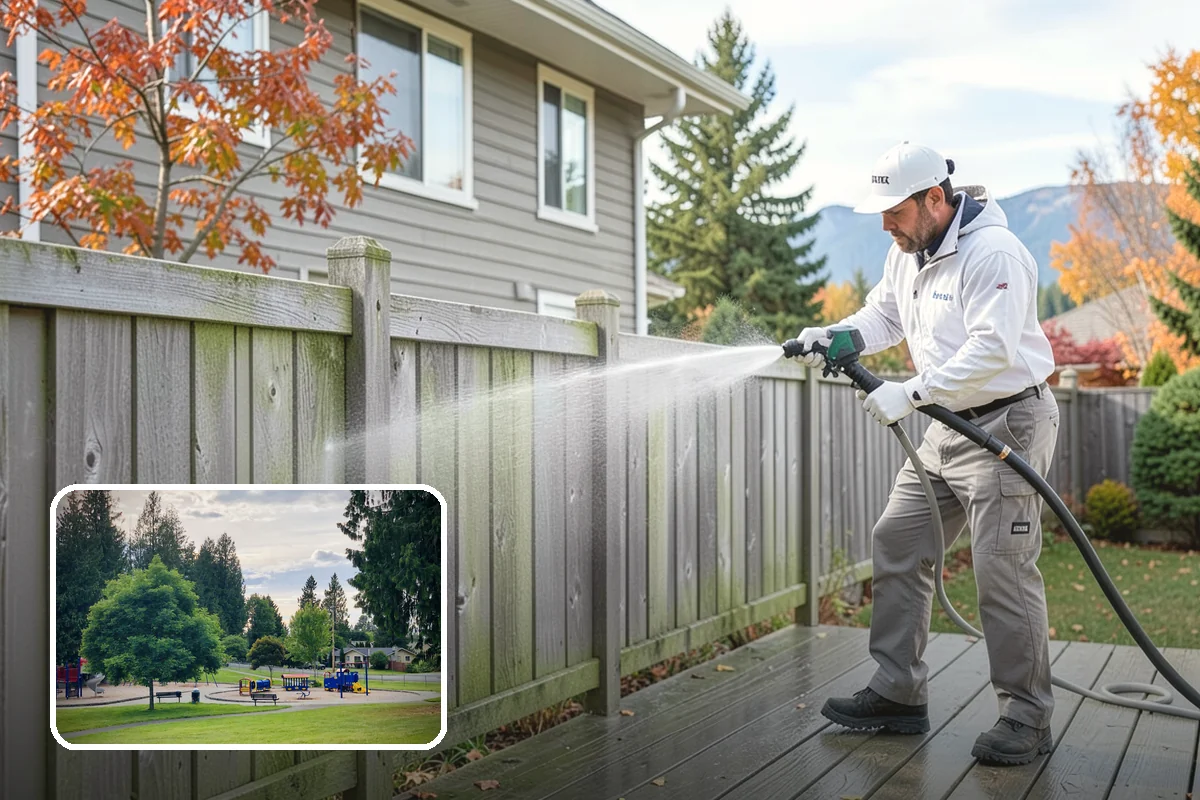 Biocide Application in Bonney Lake, Pierce County, WA - Kills algae, mold, and moss spores rather than just rinsing them