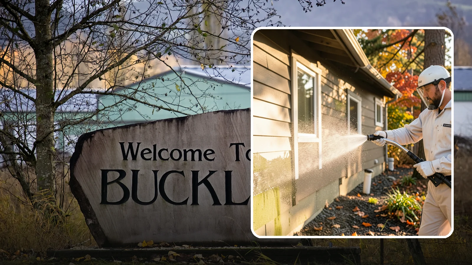 Biocide Application in Buckley, Pierce County, WA - Biocide application treats surfaces with a solution that kills the algae, mold, and moss spores driving recurring exterior growth.