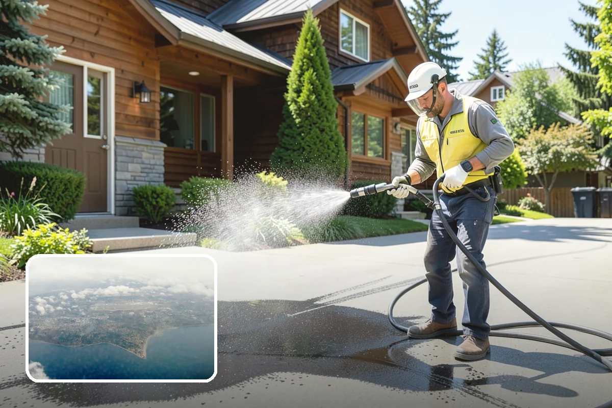 Biocide Application in Burien, King County, WA - Kills algae, mold, and moss spores rather than just rinsing them