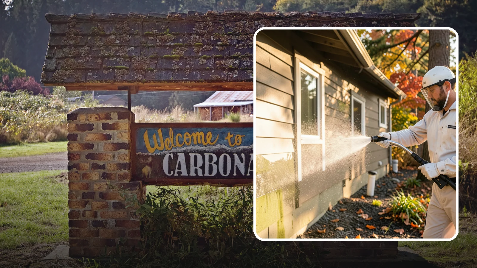 Biocide Application in Carbonado, Pierce County, WA - Biocide application treats surfaces with a solution that kills the algae, mold, and moss spores driving recurring exterior growth.