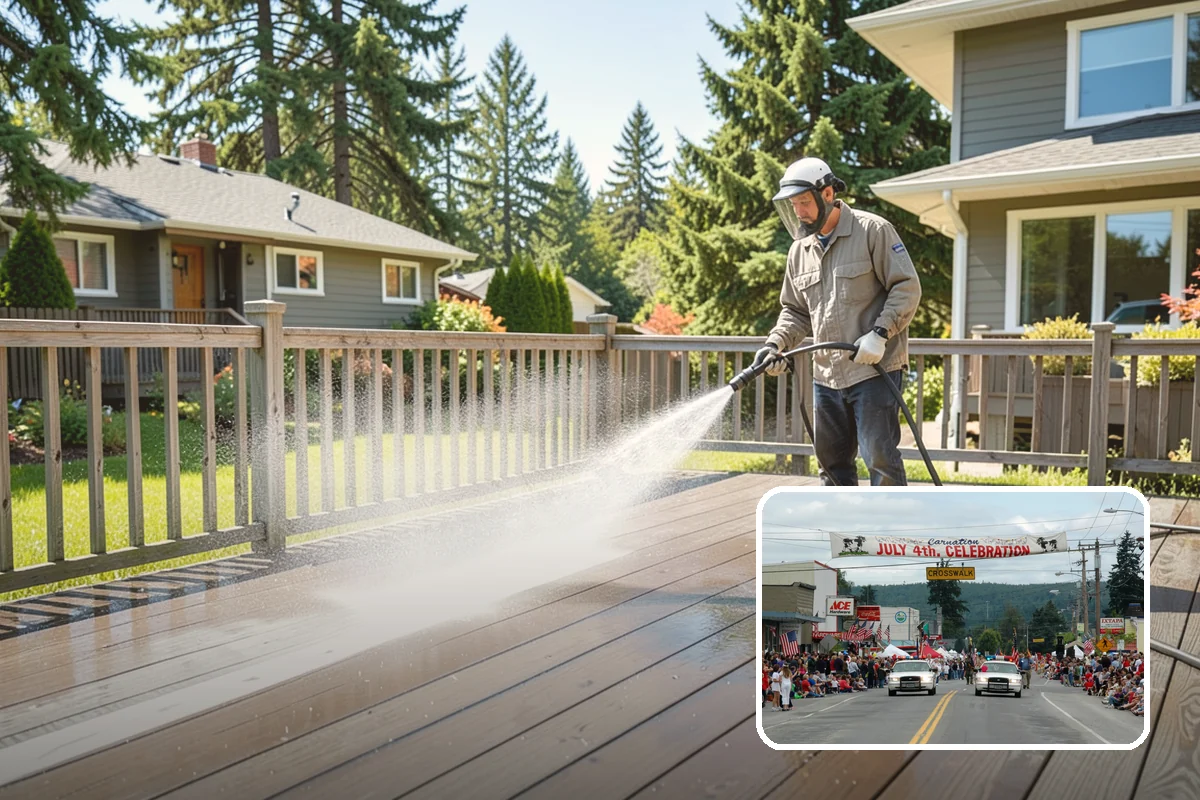 Biocide Application in Carnation, King County, WA - Kills algae, mold, and moss spores rather than just rinsing them