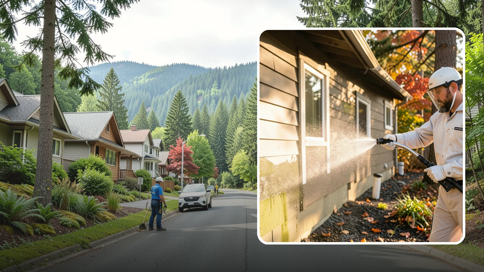Biocide Application in Darrington, Snohomish County, WA - Biocide application treats surfaces with a solution that kills the algae, mold, and moss spores driving recurring exterior growth.