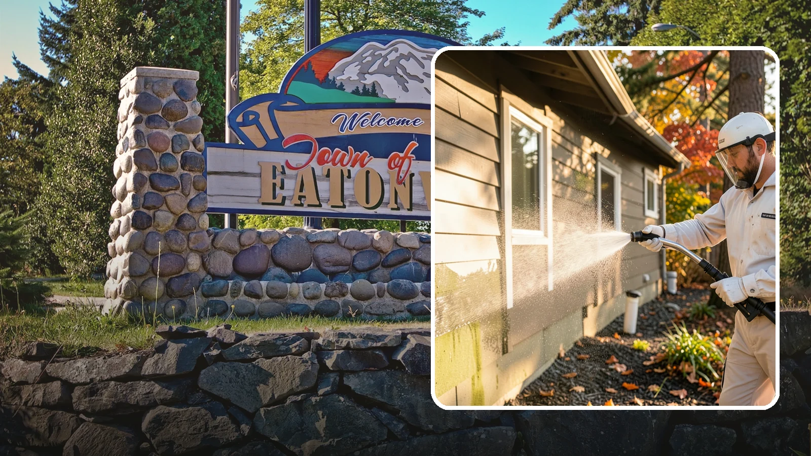 Biocide Application in Eatonville, Pierce County, WA - Biocide application treats surfaces with a solution that kills the algae, mold, and moss spores driving recurring exterior growth.