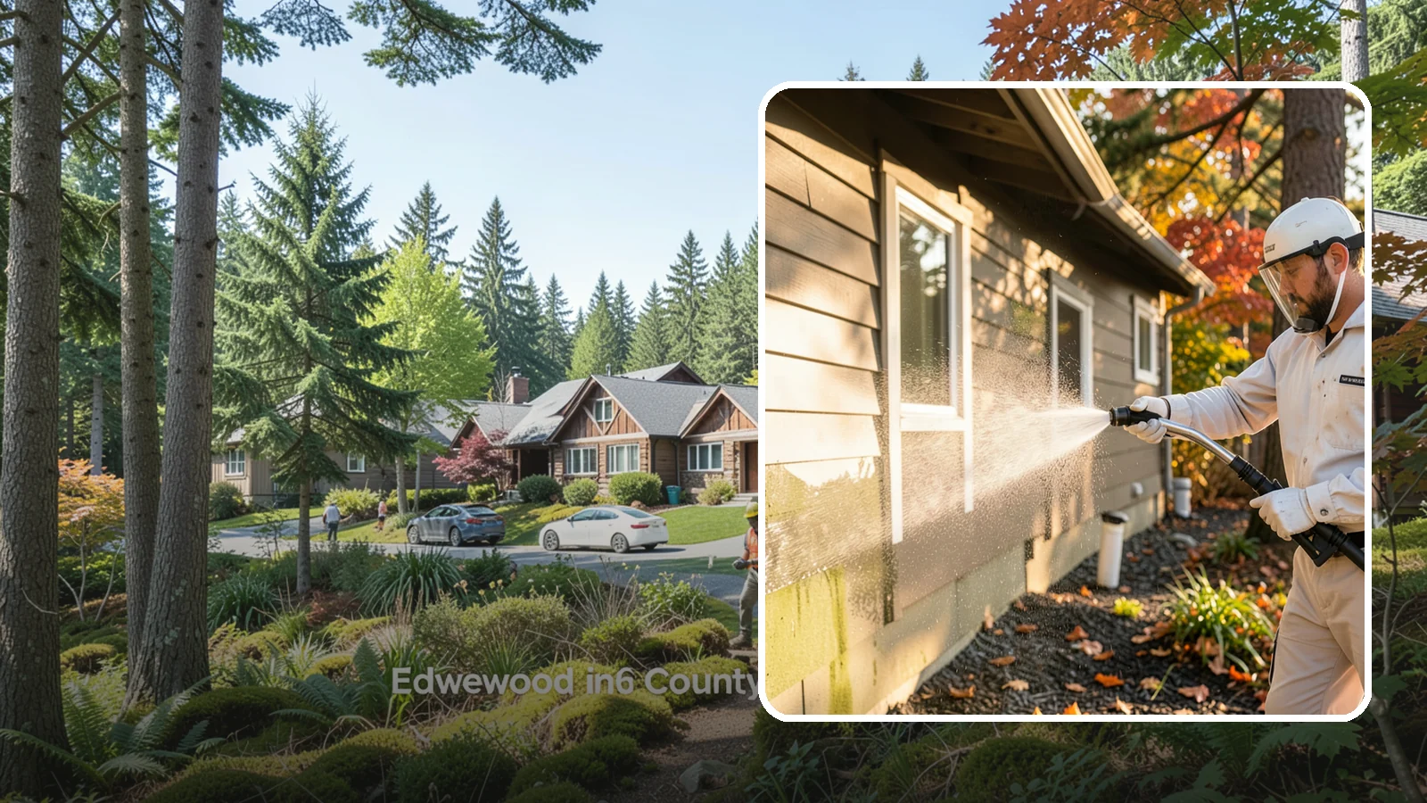 Biocide Application in Edgewood, Pierce County, WA - Biocide application treats surfaces with a solution that kills the algae, mold, and moss spores driving recurring exterior growth.