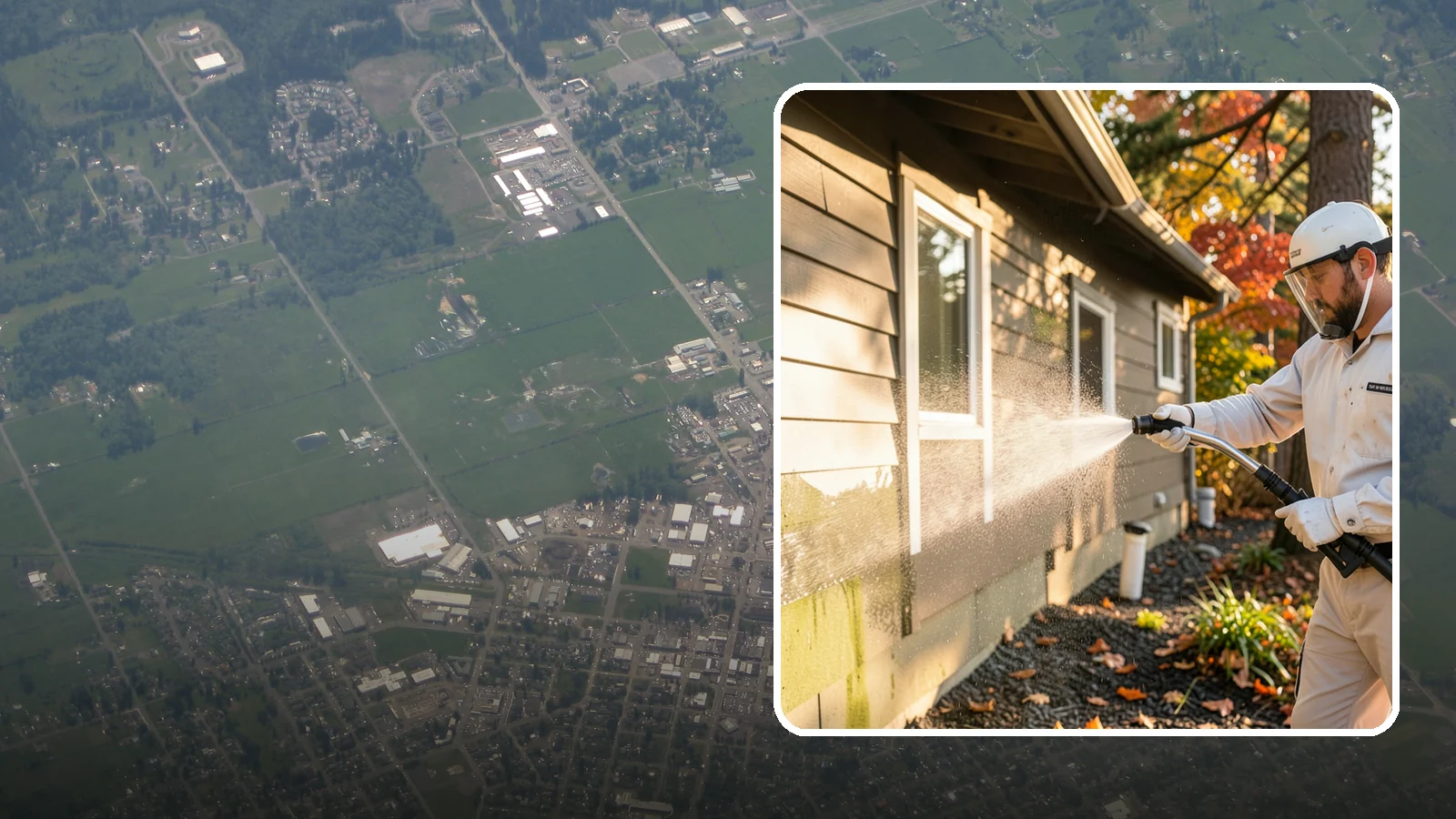Biocide Application in Enumclaw, King County, WA - Biocide application treats surfaces with a solution that kills the algae, mold, and moss spores driving recurring exterior growth.