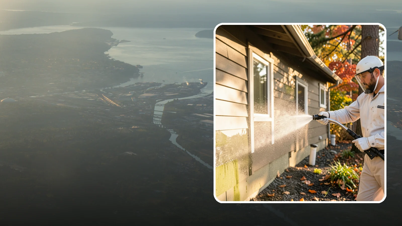 Biocide Application in Fife, Pierce County, WA - Biocide application treats surfaces with a solution that kills the algae, mold, and moss spores driving recurring exterior growth.