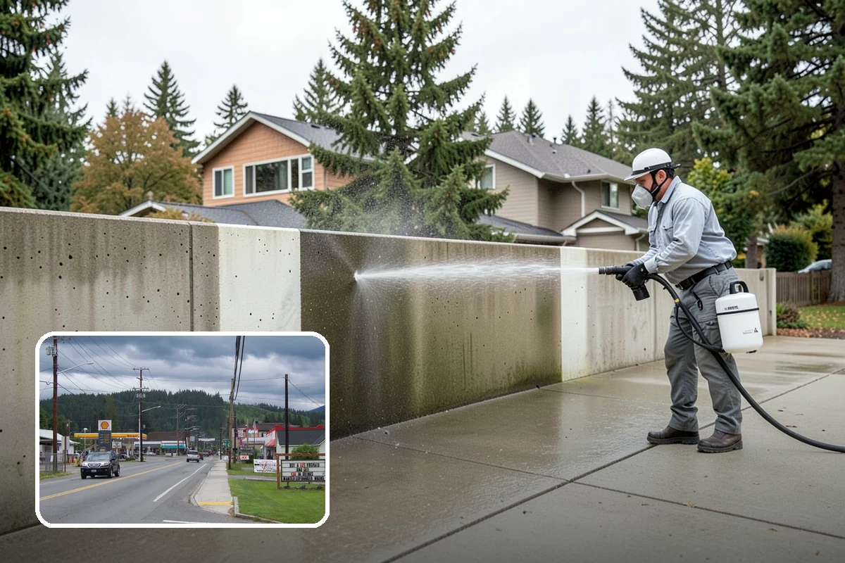 Biocide Application in Granite Falls, Snohomish County, WA - Kills algae, mold, and moss spores rather than just rinsing them