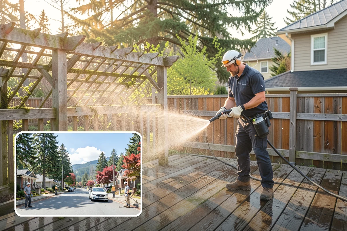 Biocide Application in Hunts Point, King County, WA - Kills algae, mold, and moss spores rather than just rinsing them