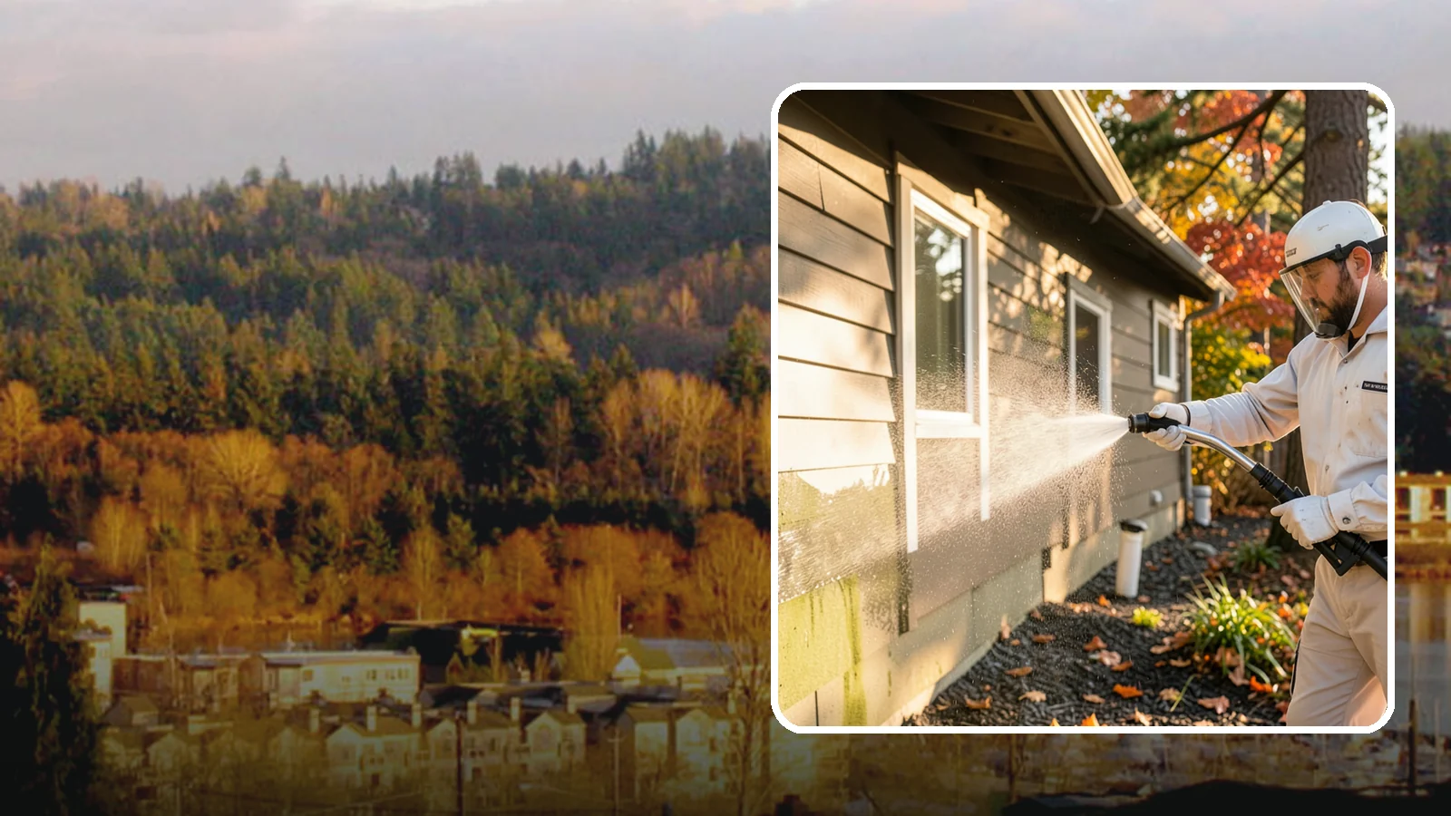 Biocide Application in Kenmore, King County, WA - Biocide application treats surfaces with a solution that kills the algae, mold, and moss spores driving recurring exterior growth.