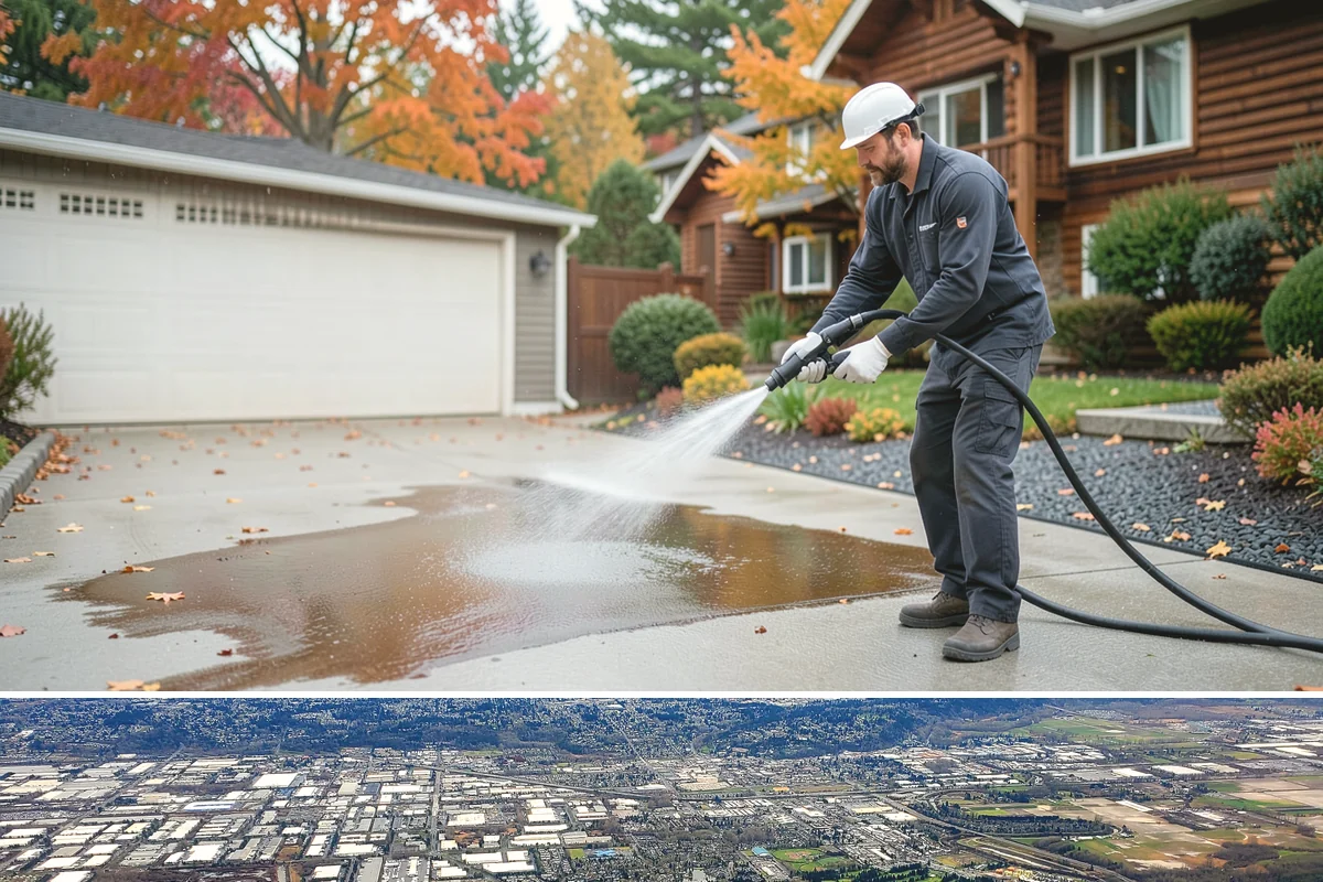 Biocide Application in Kent, King County, WA - Most effective applied during the cool, wet seasons when algae and moss are actively growing across Northwest surfaces.