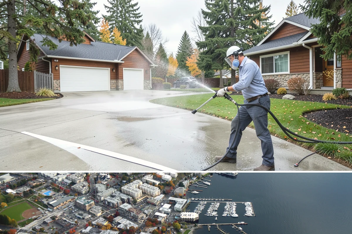Biocide Application in Kirkland, King County, WA - Most effective applied during the cool, wet seasons when algae and moss are actively growing across Northwest surfaces.
