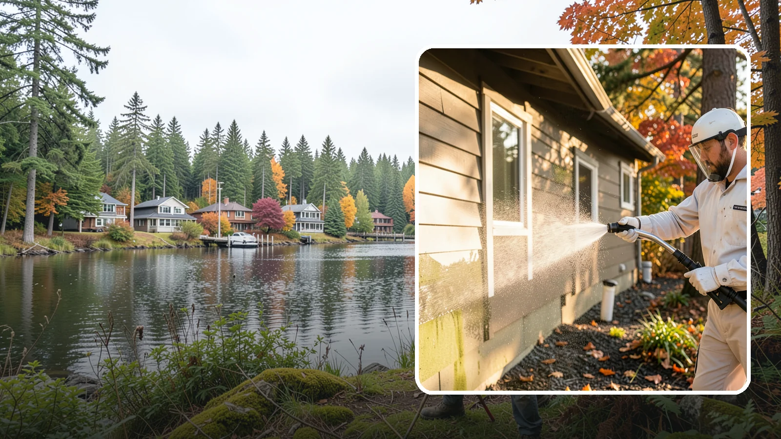 Biocide Application in La Conner, Skagit County, WA - Biocide application treats surfaces with a solution that kills the algae, mold, and moss spores driving recurring exterior growth.