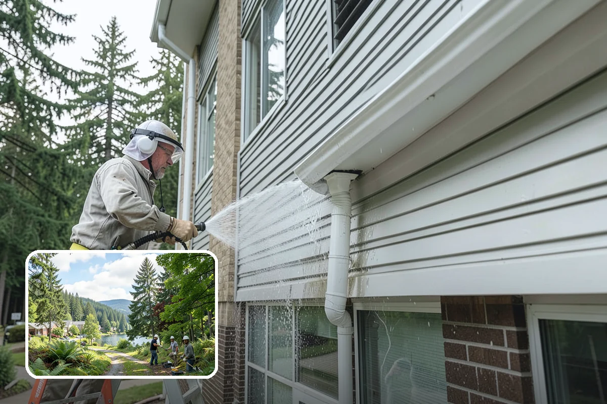 Biocide Application in Lake Forest Park, King County, WA - Kills algae, mold, and moss spores rather than just rinsing them
