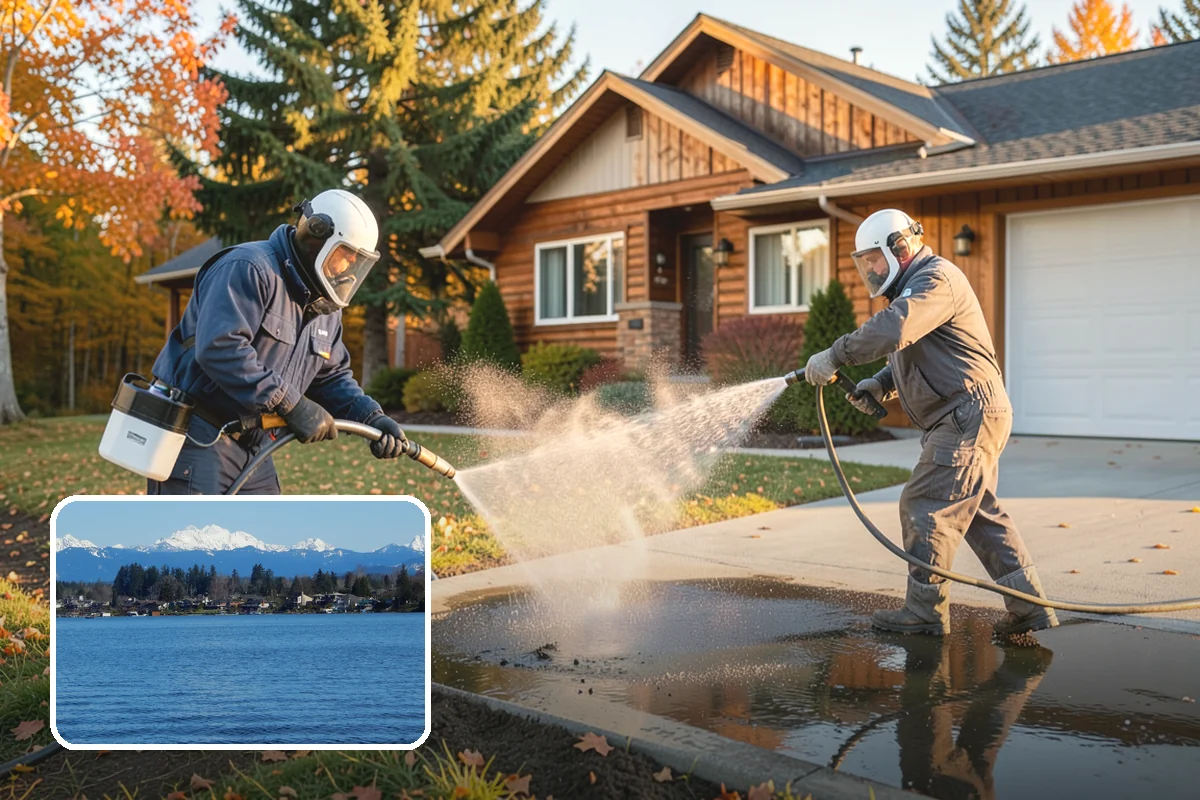 Biocide Application in Lake Stevens, Snohomish County, WA - Kills algae, mold, and moss spores rather than just rinsing them