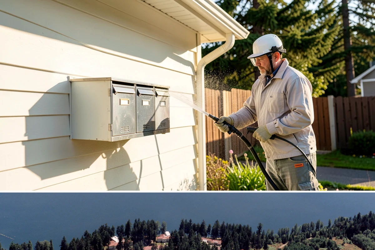 Biocide Application in Lakewood, Pierce County, WA - Most effective applied during the cool, wet seasons when algae and moss are actively growing across Northwest surfaces.