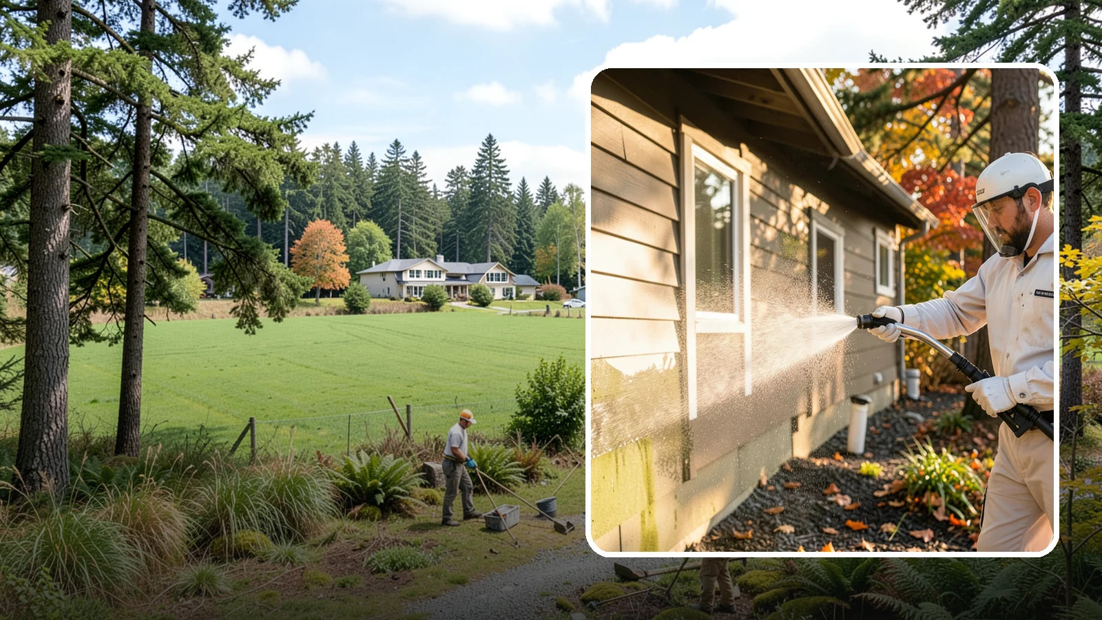 Biocide Application in Lyman, Skagit County, WA - Biocide application treats surfaces with a solution that kills the algae, mold, and moss spores driving recurring exterior growth.
