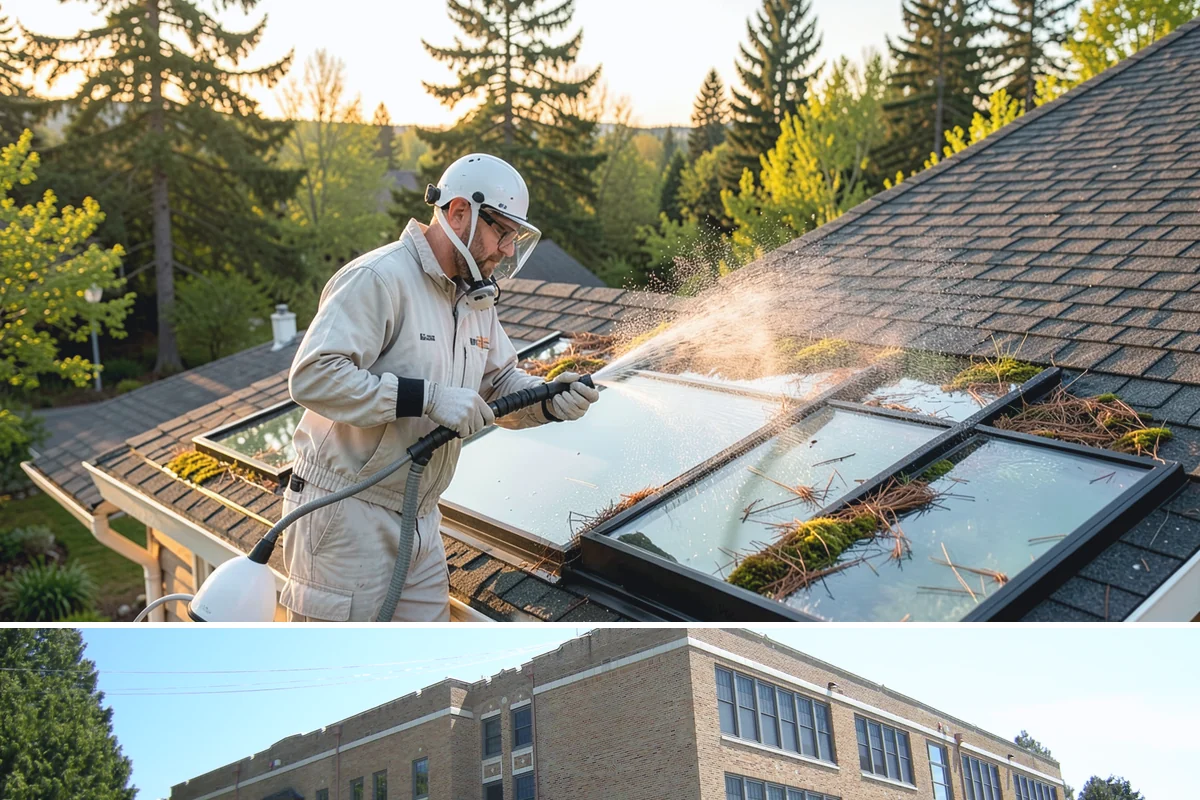 Biocide Application in Maple Valley, King County, WA - Most effective applied during the cool, wet seasons when algae and moss are actively growing across Northwest surfaces.