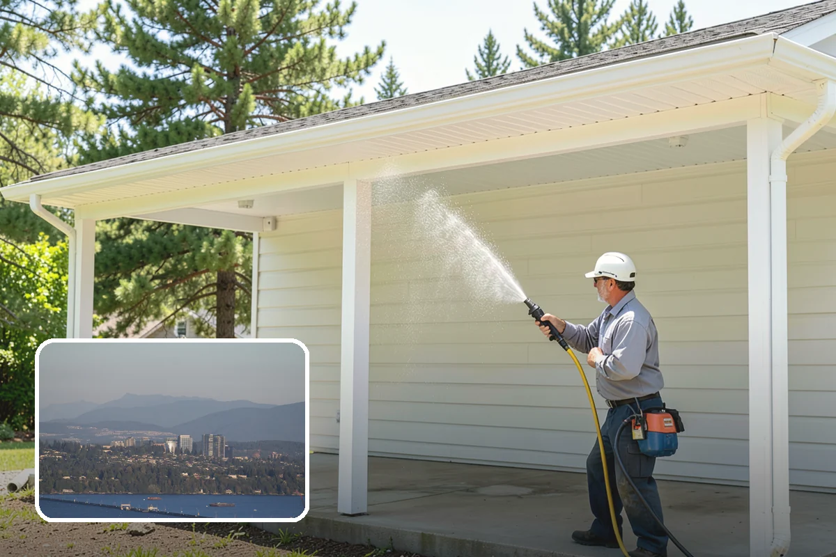 Biocide Application in Medina, King County, WA - Kills algae, mold, and moss spores rather than just rinsing them