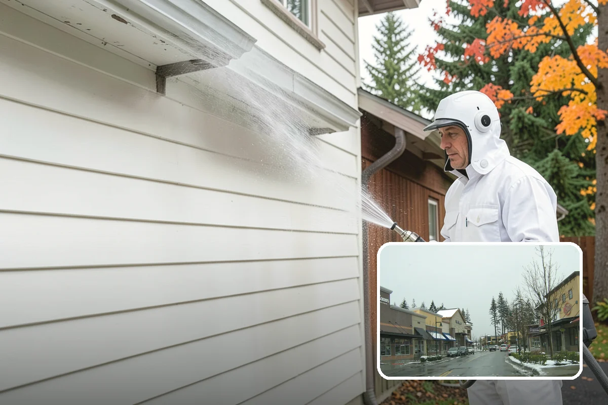 Biocide Application in Mill Creek, Snohomish County, WA - Kills algae, mold, and moss spores rather than just rinsing them