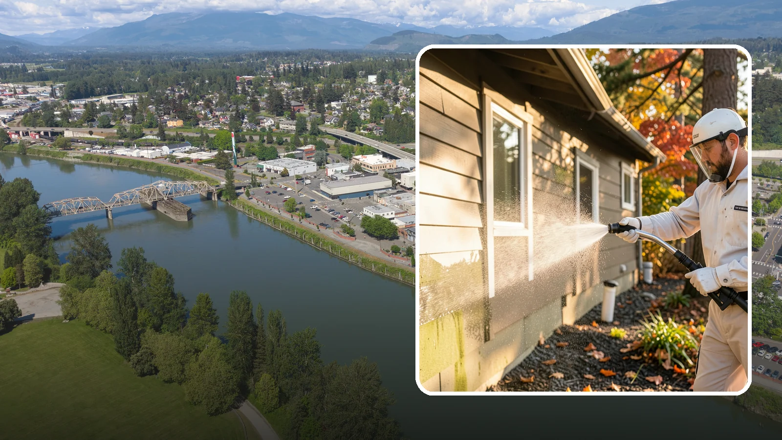 Biocide Application in Mount Vernon, Skagit County, WA - Biocide application treats surfaces with a solution that kills the algae, mold, and moss spores driving recurring exterior growth.