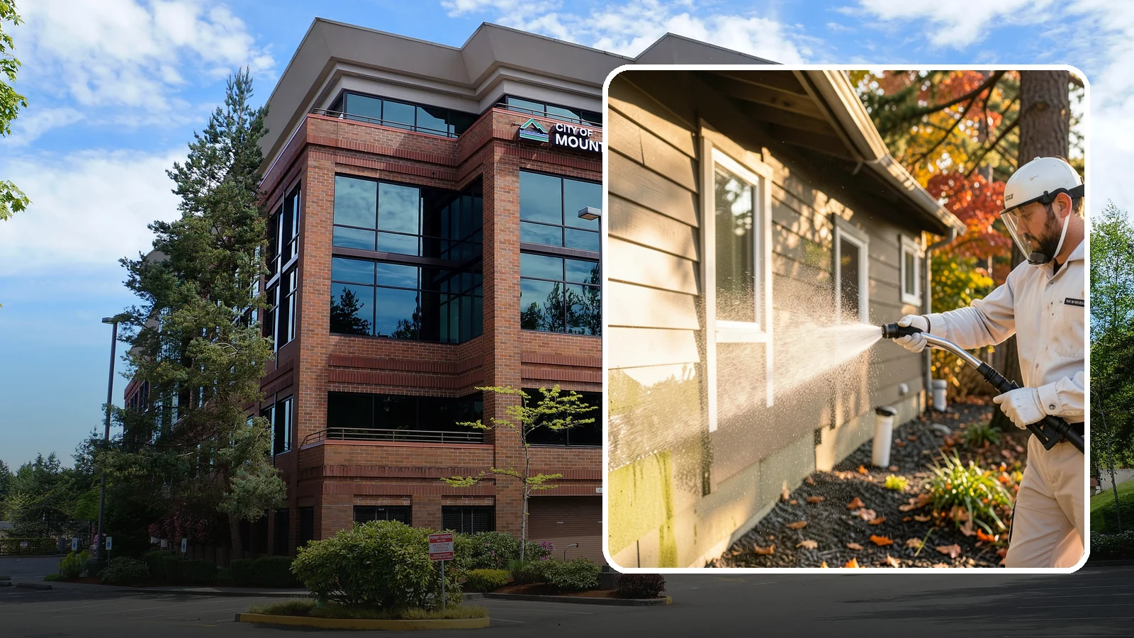 Biocide Application in Mountlake Terrace, Snohomish County, WA - Biocide application treats surfaces with a solution that kills the algae, mold, and moss spores driving recurring exterior growth.