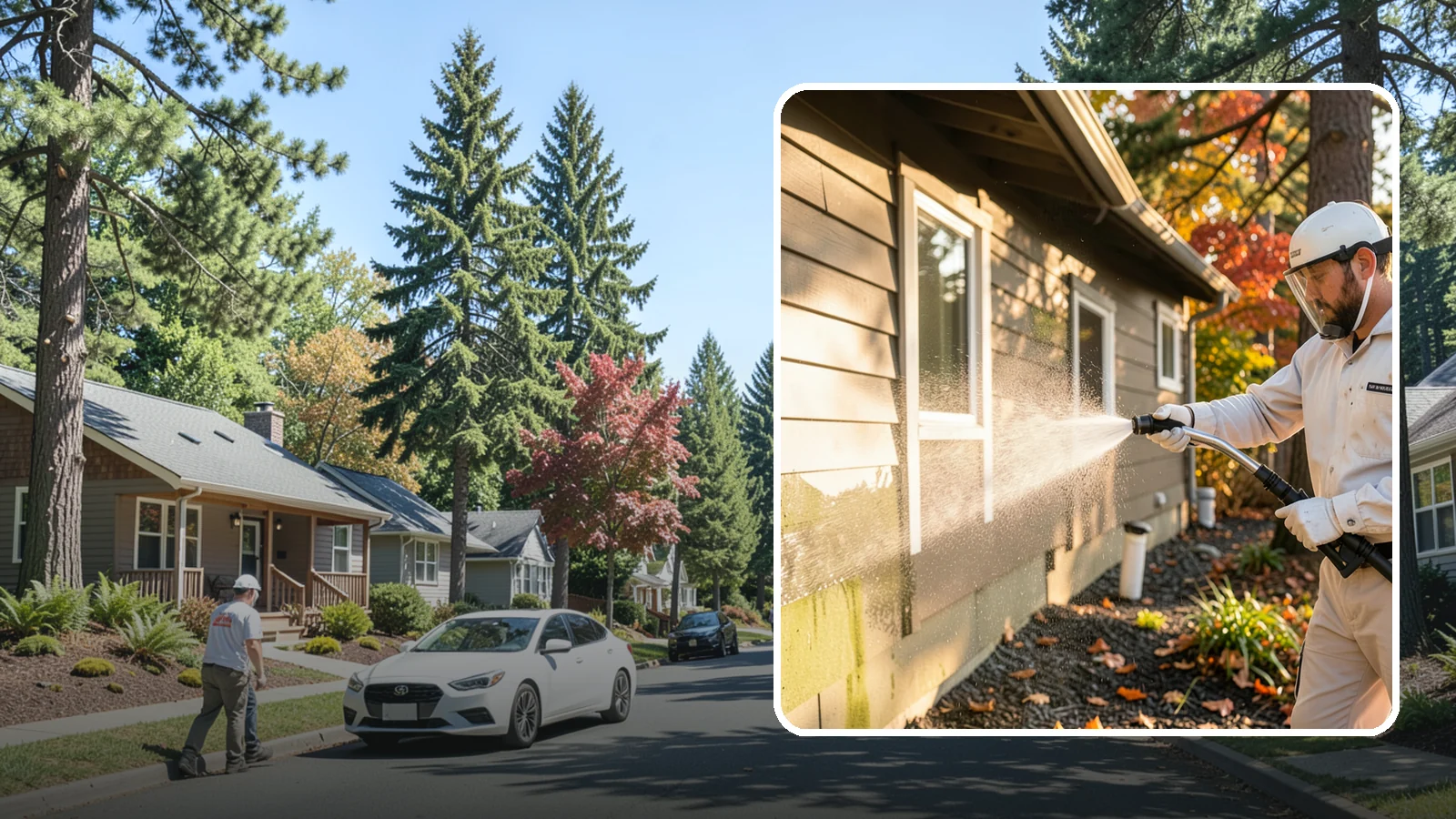 Biocide Application in Orting, Pierce County, WA - Biocide application treats surfaces with a solution that kills the algae, mold, and moss spores driving recurring exterior growth.