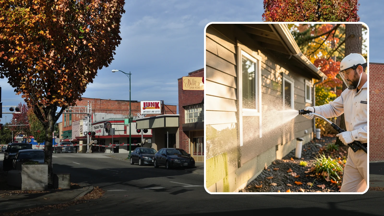 Biocide Application in Puyallup, Pierce County, WA - Biocide application treats surfaces with a solution that kills the algae, mold, and moss spores driving recurring exterior growth.