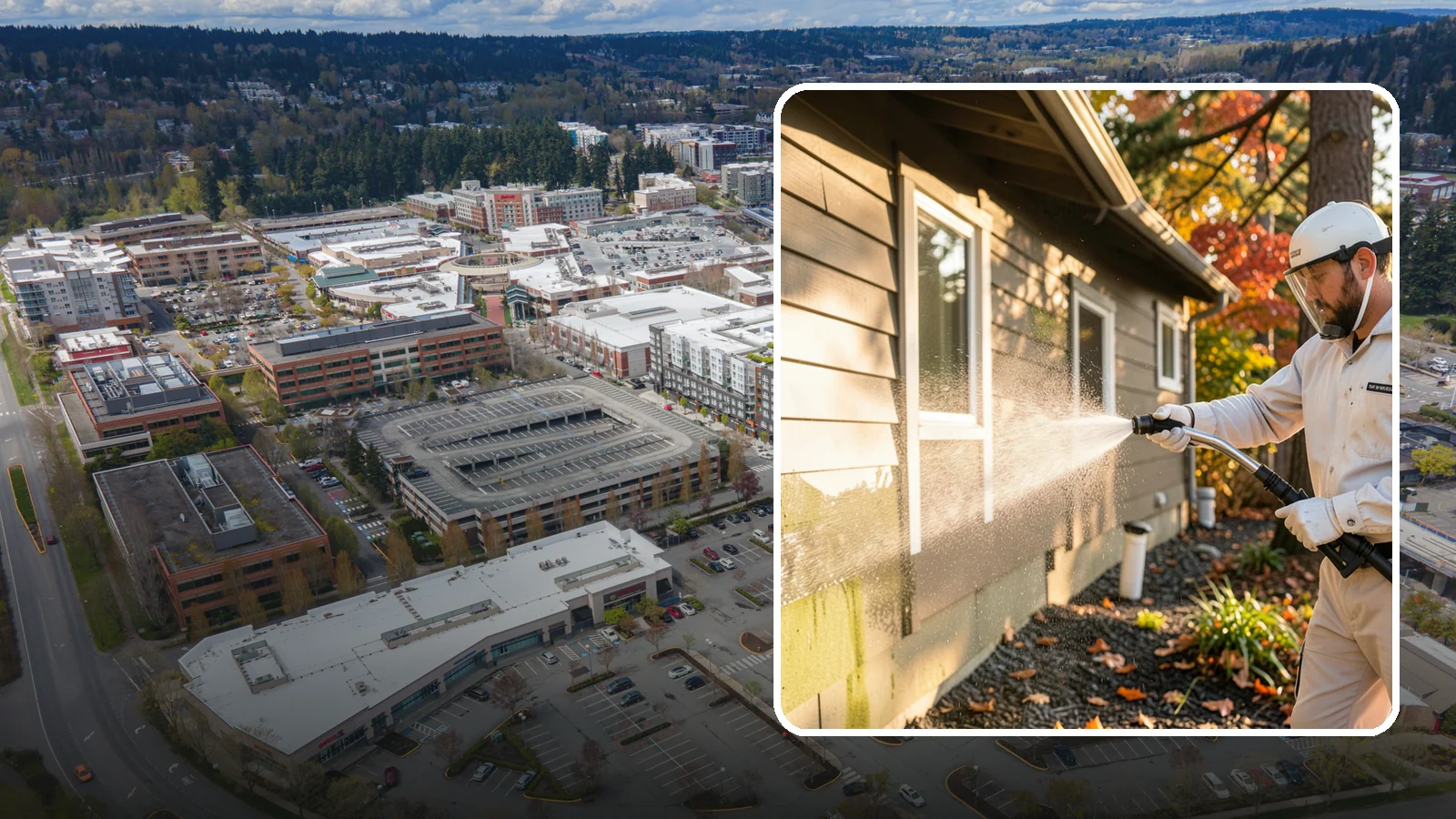 Biocide Application in Redmond, King County, WA - Biocide application treats surfaces with a solution that kills the algae, mold, and moss spores driving recurring exterior growth.