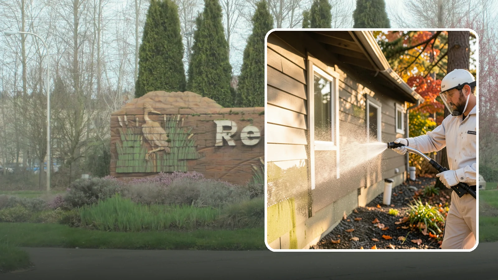 Biocide Application in Renton, King County, WA - Biocide application treats surfaces with a solution that kills the algae, mold, and moss spores driving recurring exterior growth.