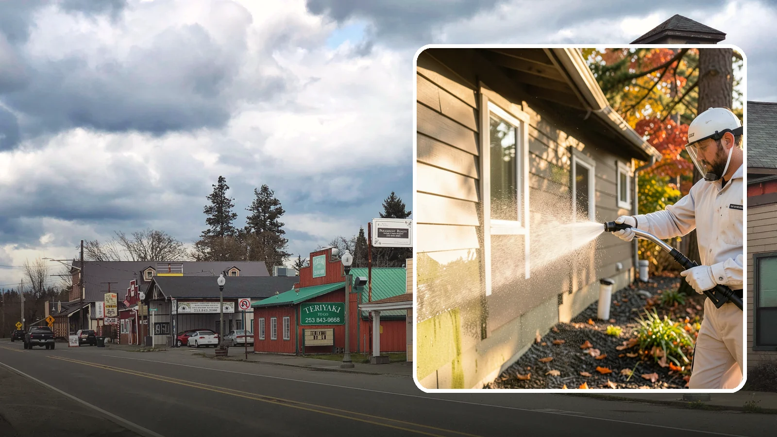 Biocide Application in Roy, Pierce County, WA - Biocide application treats surfaces with a solution that kills the algae, mold, and moss spores driving recurring exterior growth.