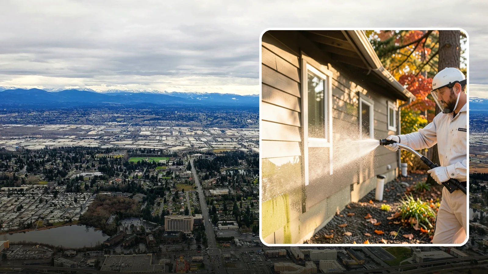 Biocide Application in SeaTac, King County, WA - Biocide application treats surfaces with a solution that kills the algae, mold, and moss spores driving recurring exterior growth.