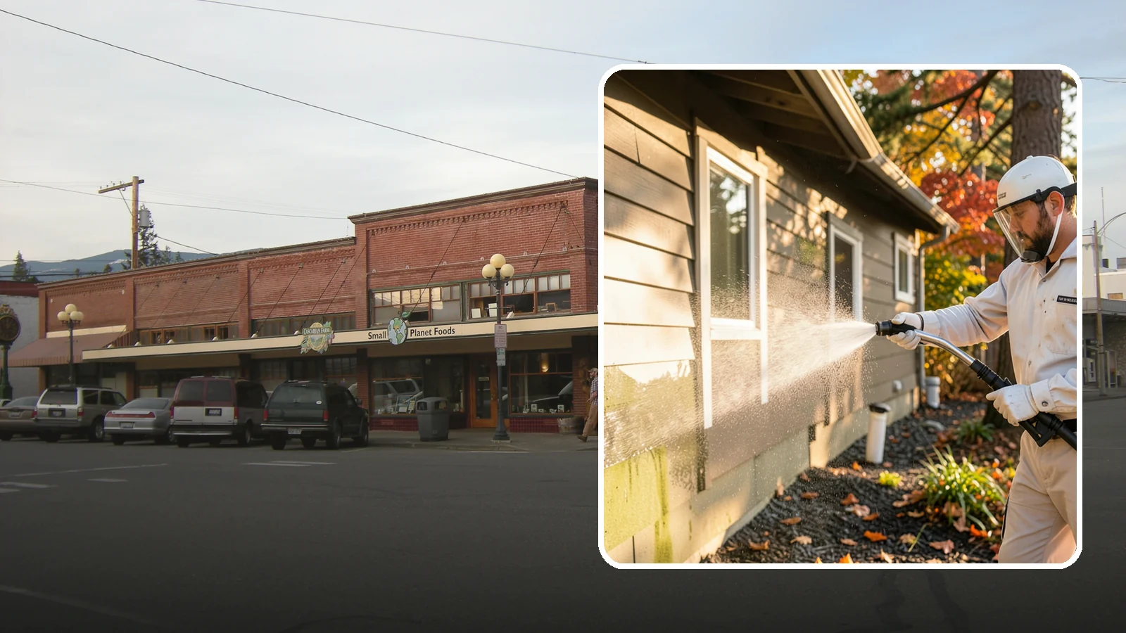 Biocide Application in Sedro-Woolley, Skagit County, WA - Biocide application treats surfaces with a solution that kills the algae, mold, and moss spores driving recurring exterior growth.